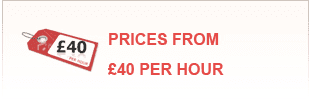 Prices from £40 per hour